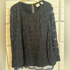 Chico’s black lace blouse